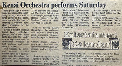 Kenai Peninsula Orchestra performs Sunday